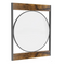 Miroir bois salle de bain rond