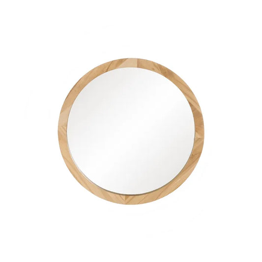 Miroir rond bois 40 cm