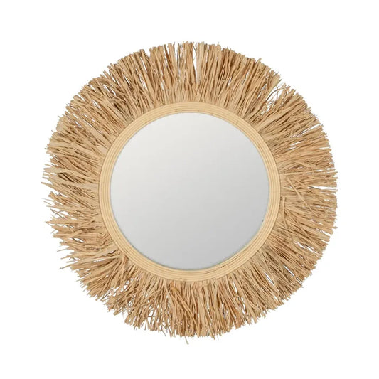 Miroir paille rond