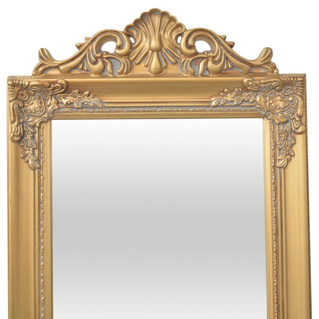 Miroir sur pied Style baroque 160x40 cm Doré