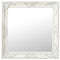 Miroir mural style baroque 60x60 cm Blanc