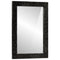 Miroir de bain noir 50x70x2,5 cm bois manguier massif et verre