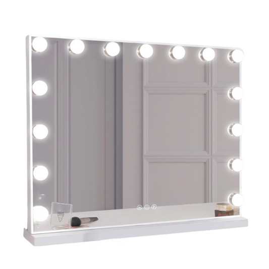 Miroir coiffeuse lumineux blanc