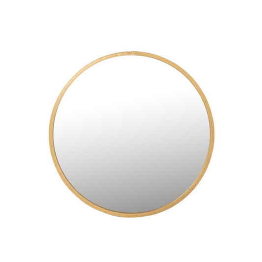 J-Line Miroir doré rond 30 cm