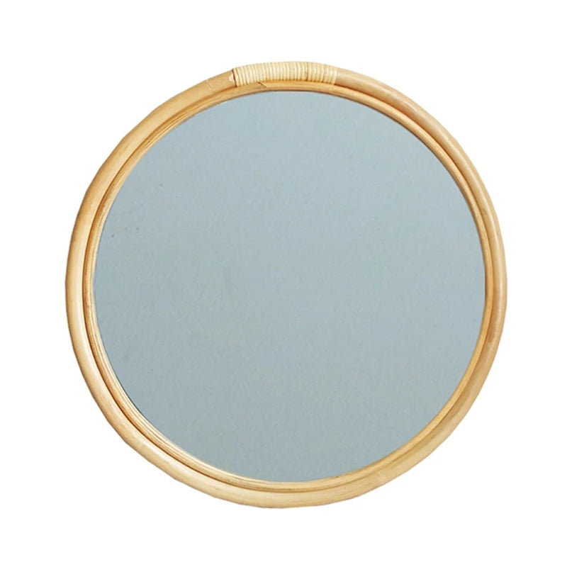 miroir en rotin 40 cm