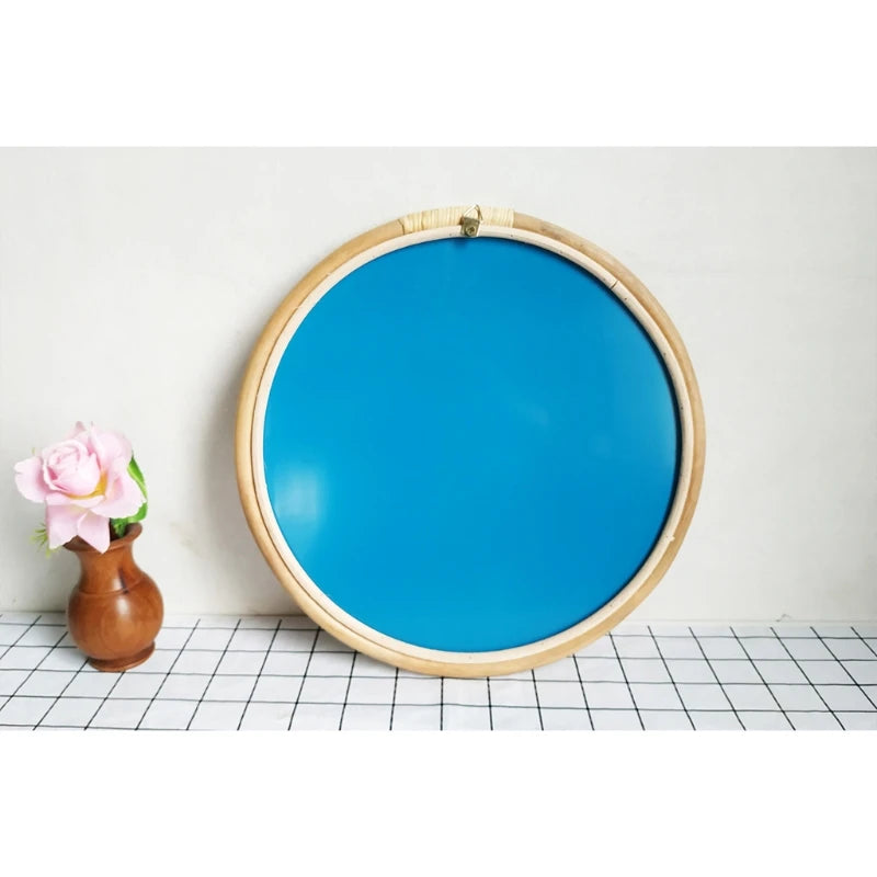 miroir naturel en rotin 40 cm