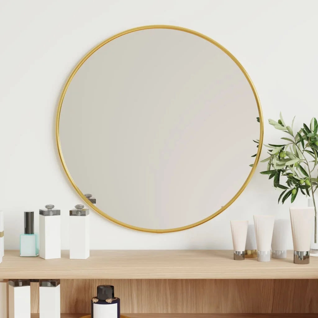 miroir rond doré 40 cm