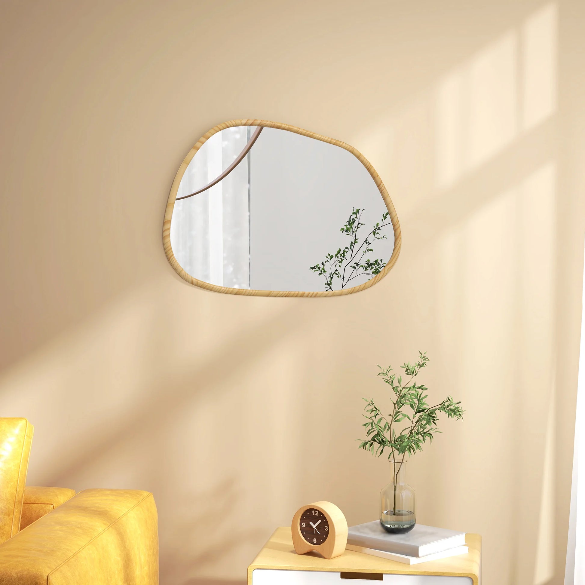 miroir en bois naturel