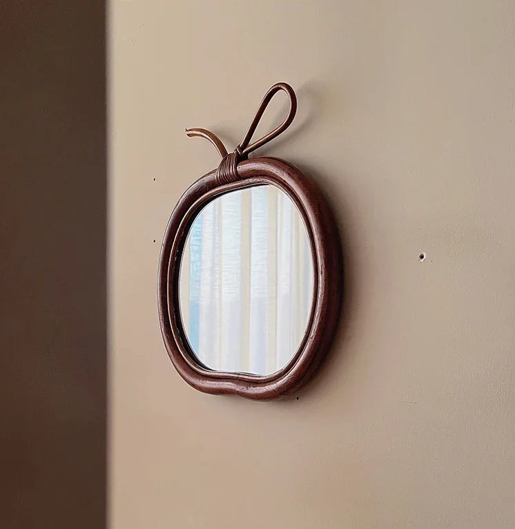 miroir rotin ovale pour décoration intérieure