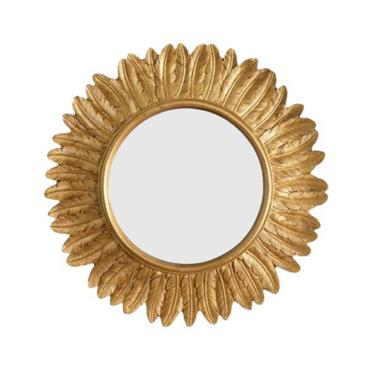 Miroir vintage doré rond