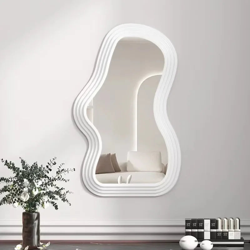 miroir en forme organique blanc