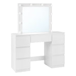 Coiffeuse miroir LED et rangement - Vignette | Maison du Miroir